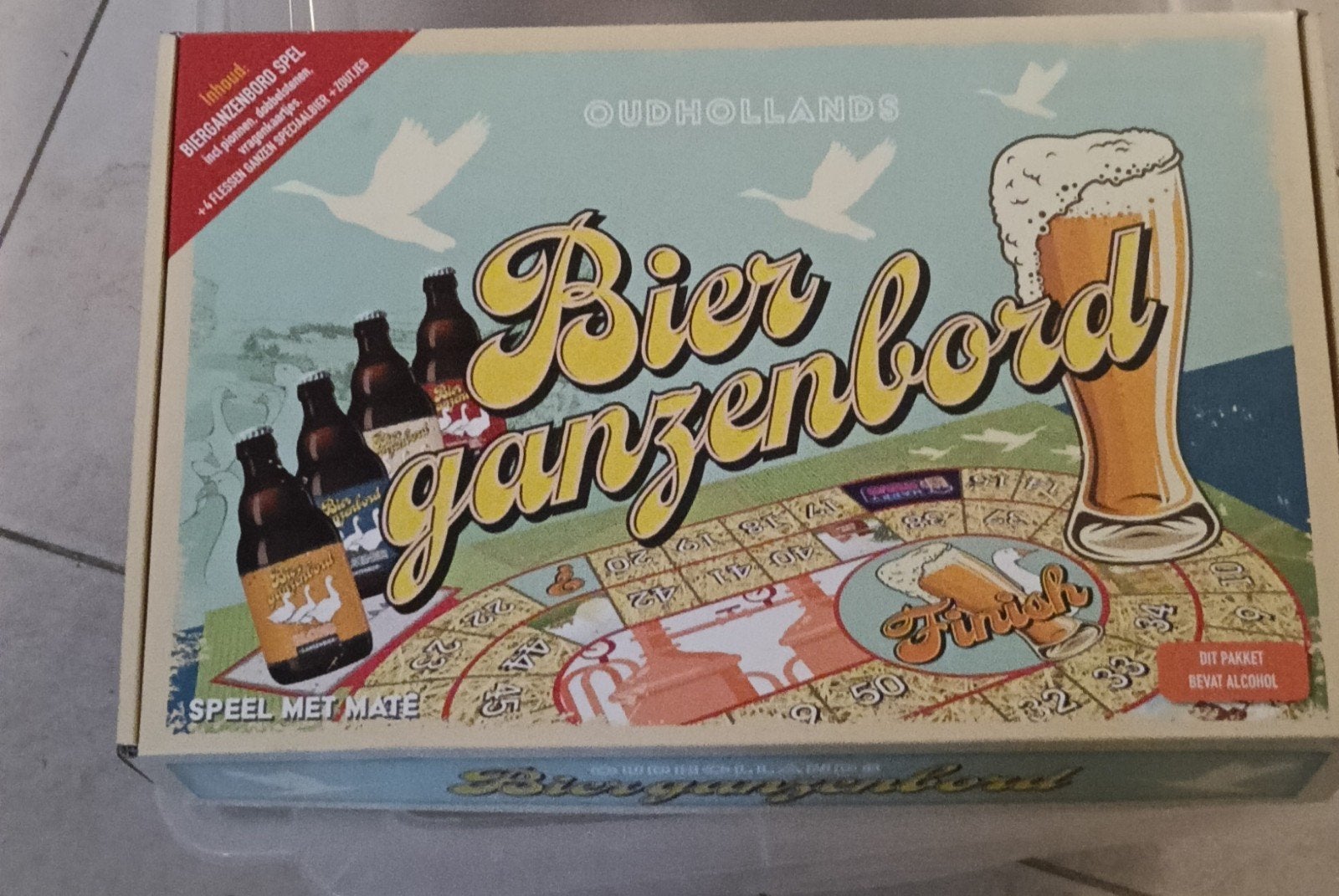 Nieuw! Bier Ganzenbord - Oud Hollands Drinkspel, Drie of vier spelers, Ophalen of Verzenden, Nieuw, Oud Hollands