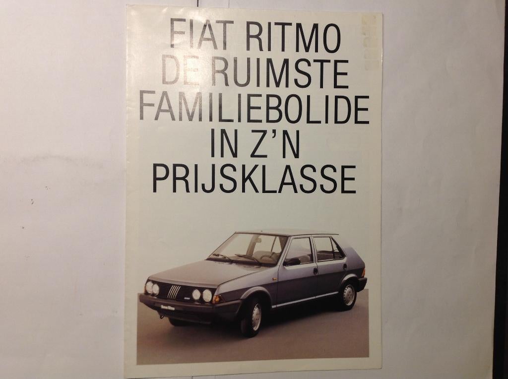 Fiat Ritmo vouwfolder NL 1983, Ophalen of Verzenden, Gelezen, Overige merken
