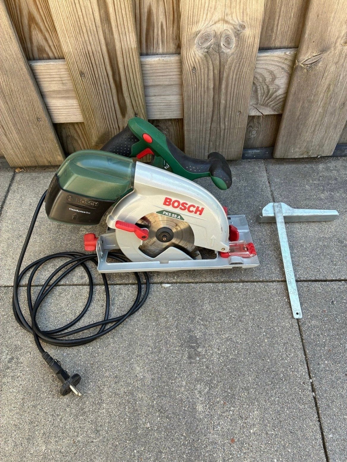 Bosch PKS 55 A Cirkelzaag - Gebruikt maar goed, Gebruikt, Cirkelzaag, 600 tot 1200 watt, Ophalen of Verzenden