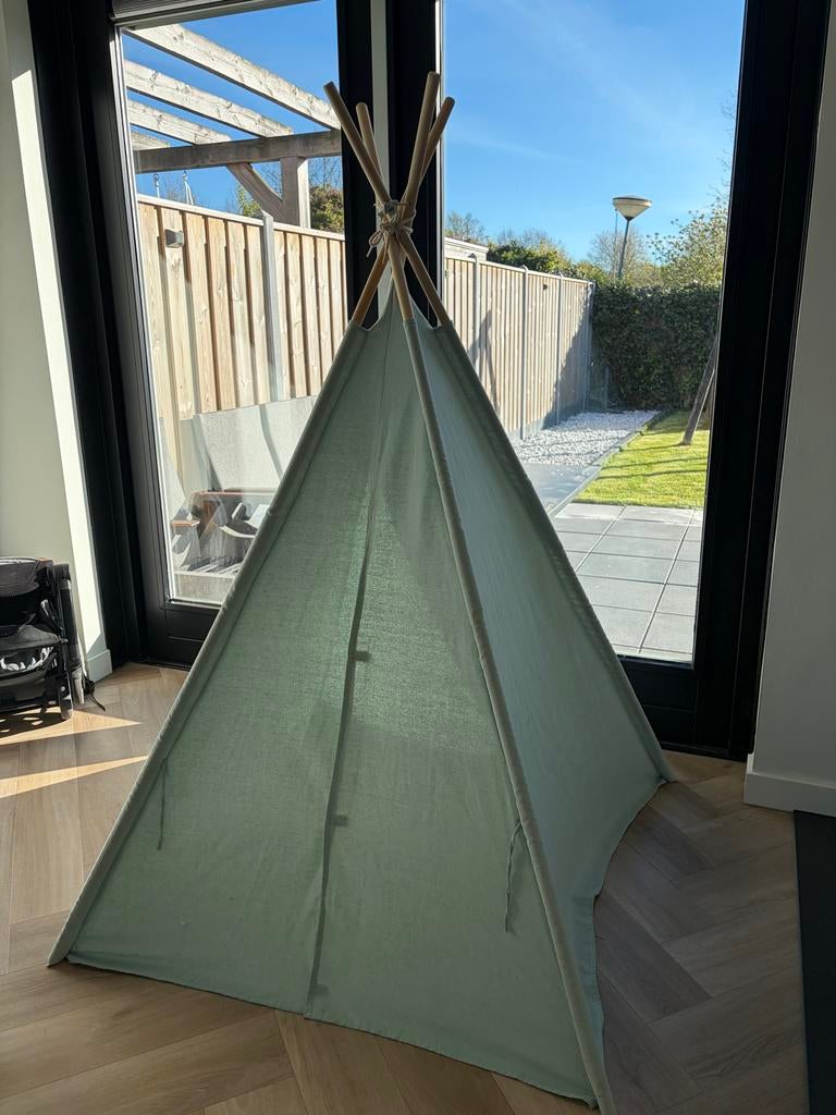 Mintgroene Tipi tent voor kinderen, Ophalen, Zo goed als nieuw
