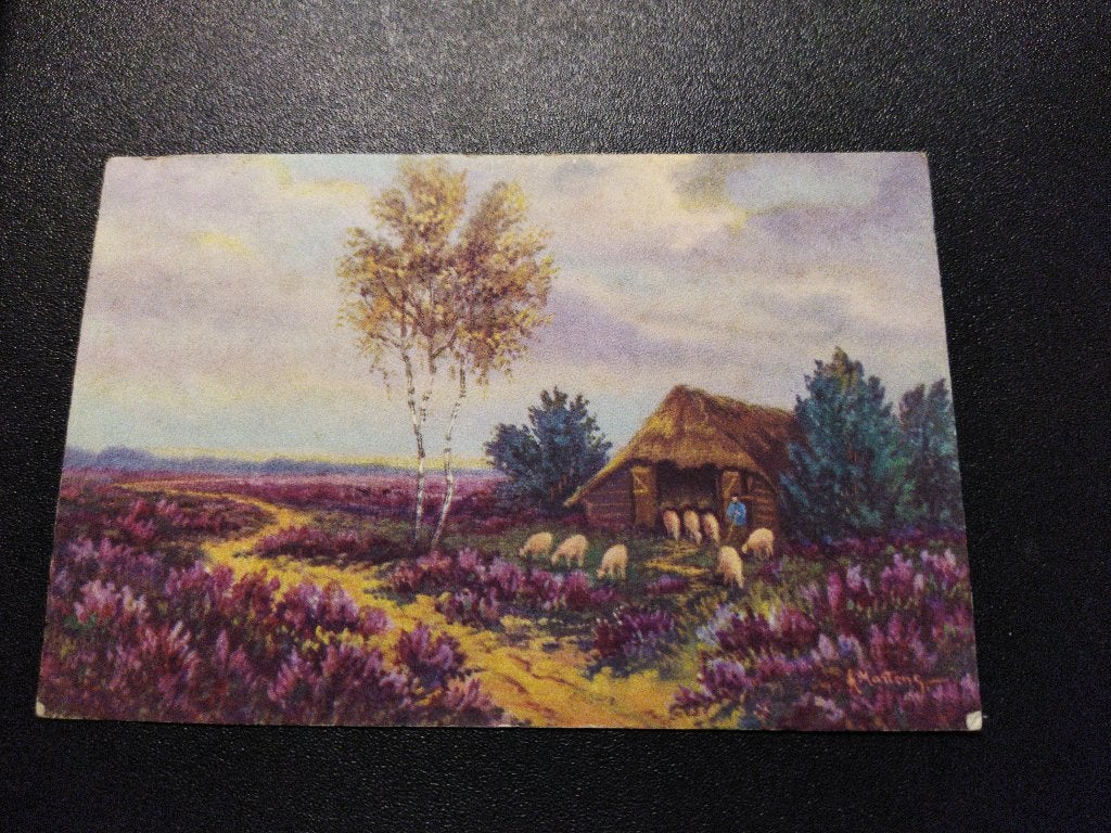Ansichtkaart prent Heide kunstateliers S L Vermeer Amsterdam, Ophalen of Verzenden, 1940 tot 1960, Gelopen, Ambachten of Beroep