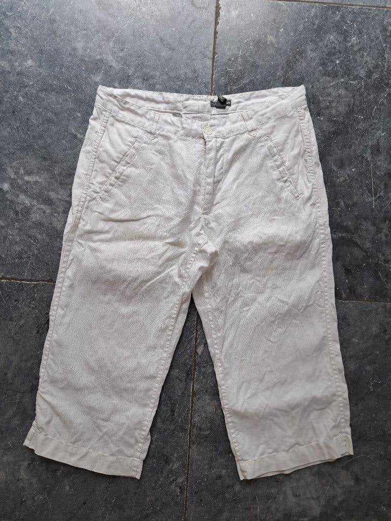Witte broek 50 knielengte, Kleding | Heren, Maat 48/50 (M), Wit, Ophalen of Verzenden, Zo goed als nieuw