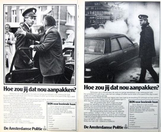 27 vintage reclames Kon Marechaussee Politie 54-86 landmacht, Ophalen of Verzenden, Marechaussee, Nederland, Embleem of Badge