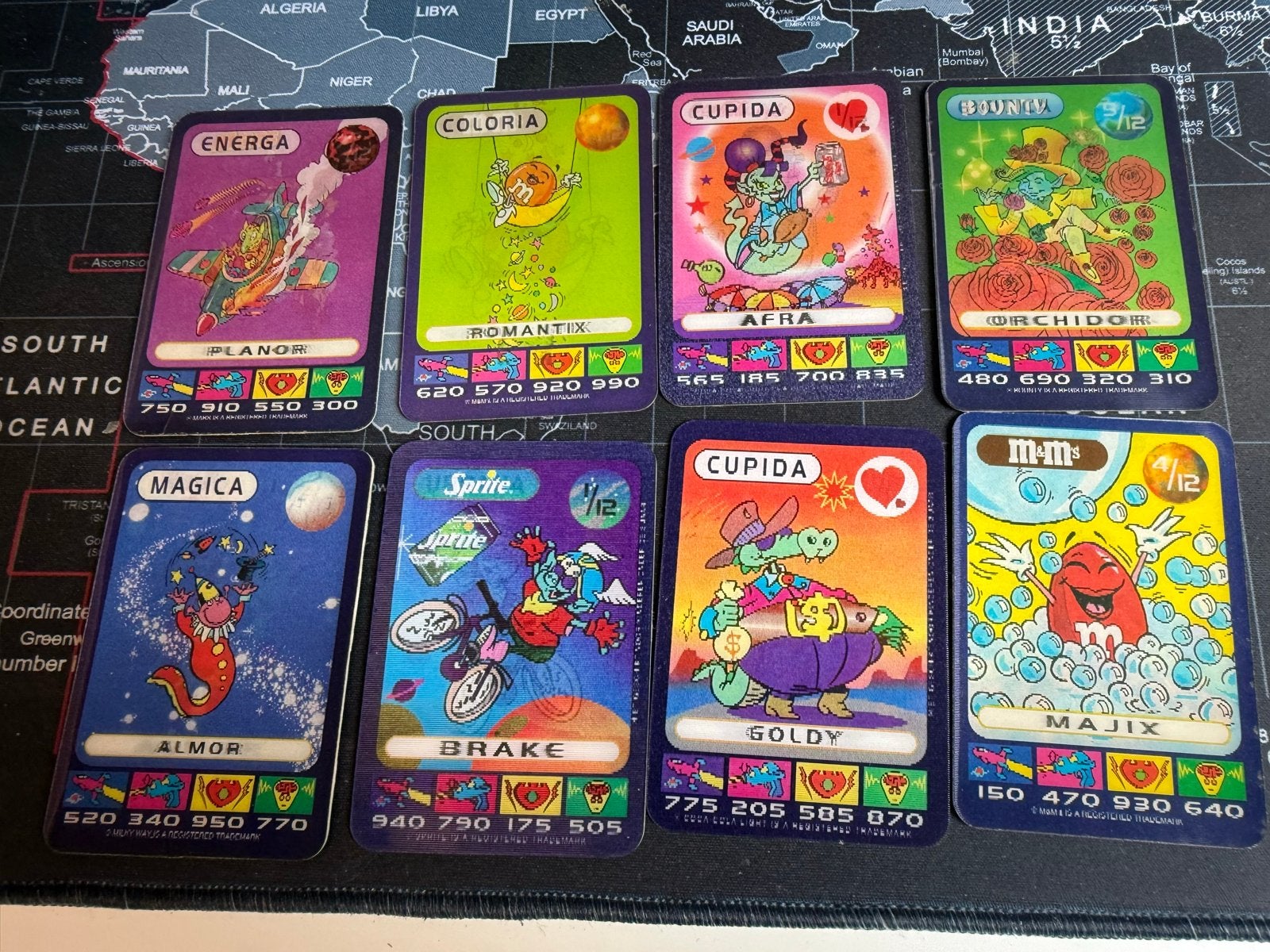 8 Spacix kaarten, Ophalen of Verzenden, Gebruikt