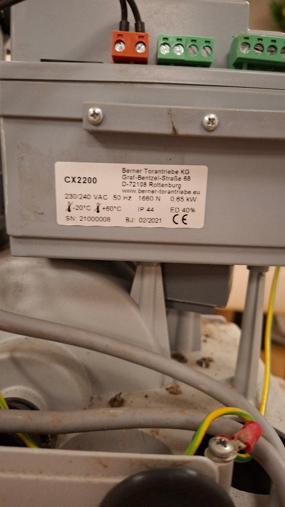 BernerCX2200 poortmotor; elektronica=OK+reserveprintplaten, Ophalen, Gebruikt, Staal, Schuifpoort