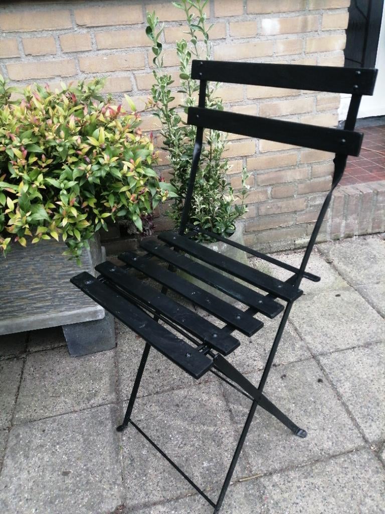 Bistrostoel tuinstoel, Tuin en Terras, Tuinstoelen, Ophalen, Gebruikt, Hout, Inklapbaar