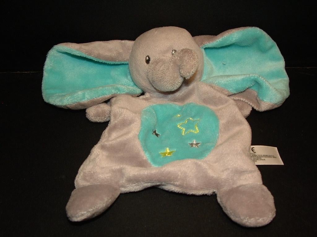 SIMBA NICOTOY OLIFANT KNUFFELDOEKJE VELOURS GRIJS, Kinderen en Baby's, Speelgoed | Knuffels en Pluche, Ophalen of Verzenden, Nieuw