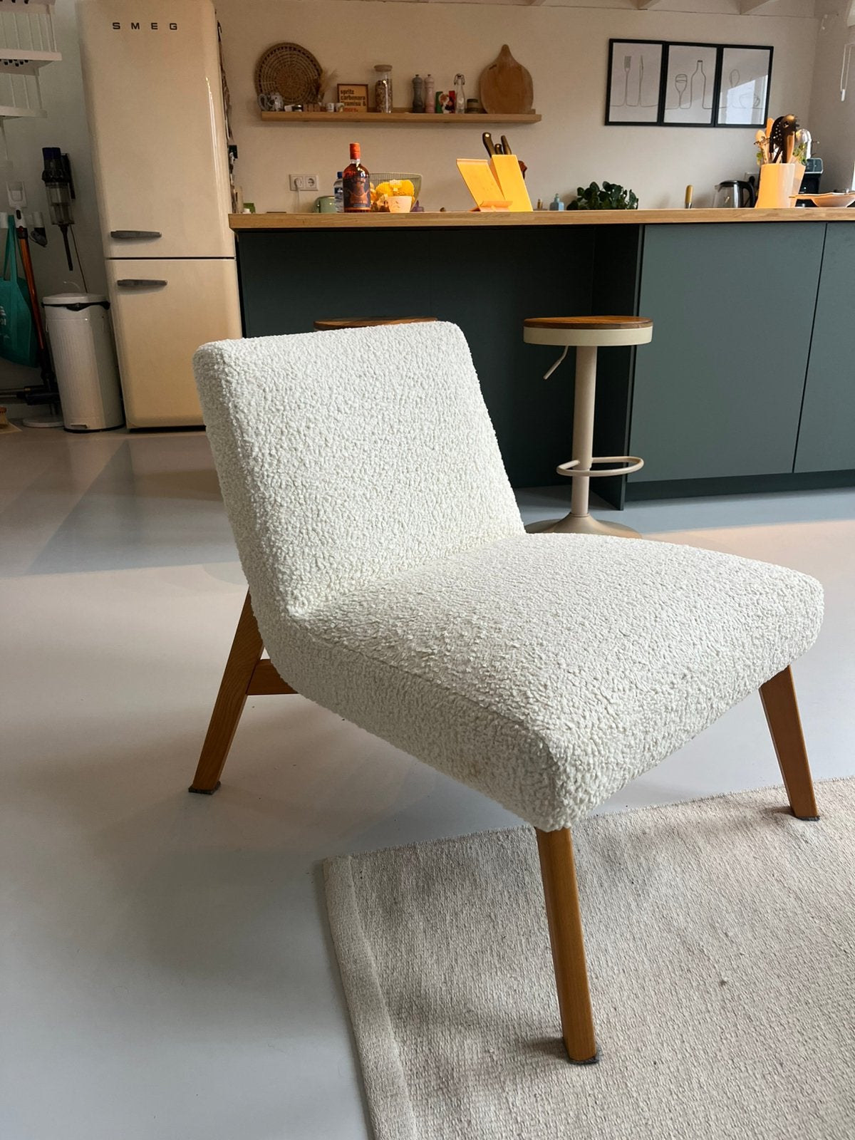 Teddy lounge stoel La Redoute, Ophalen, Wit, Zo goed als nieuw, Eén