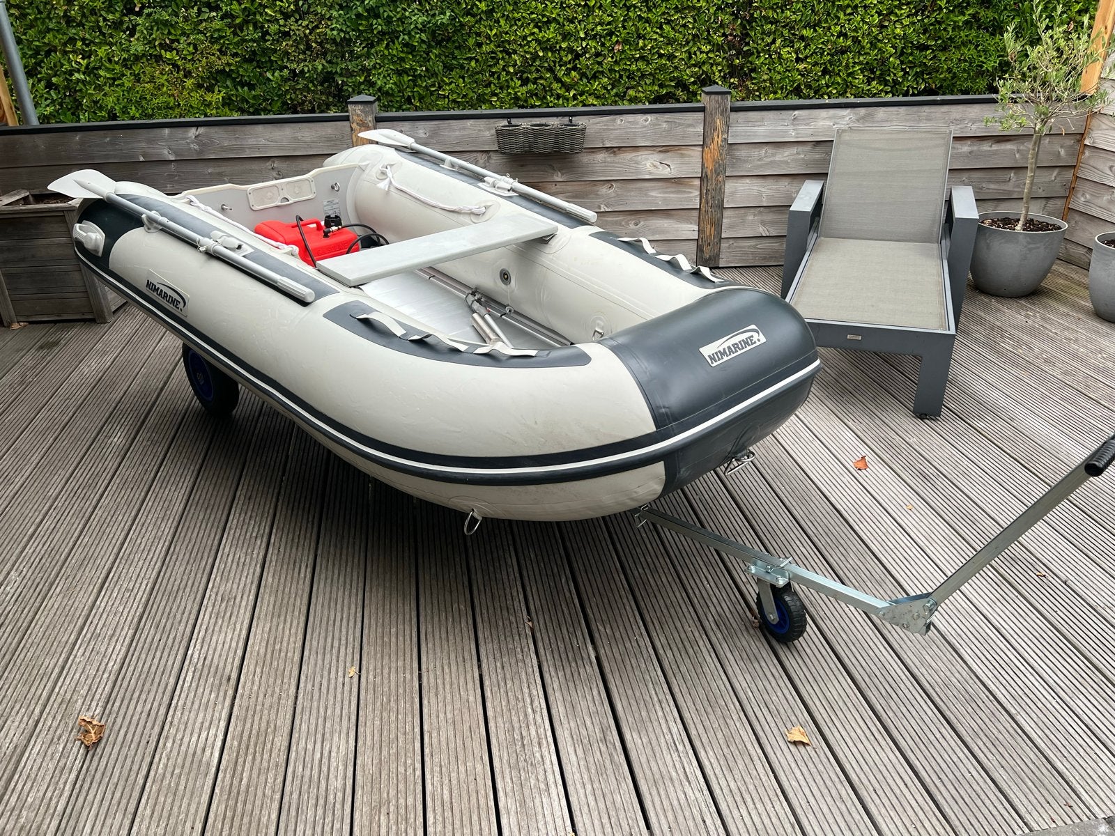 Nimarine 3m rubberboot met 5 PK Suzuki buitenboordmotor, Aluminium, Gebruikt, 5 pk, Nimarine
