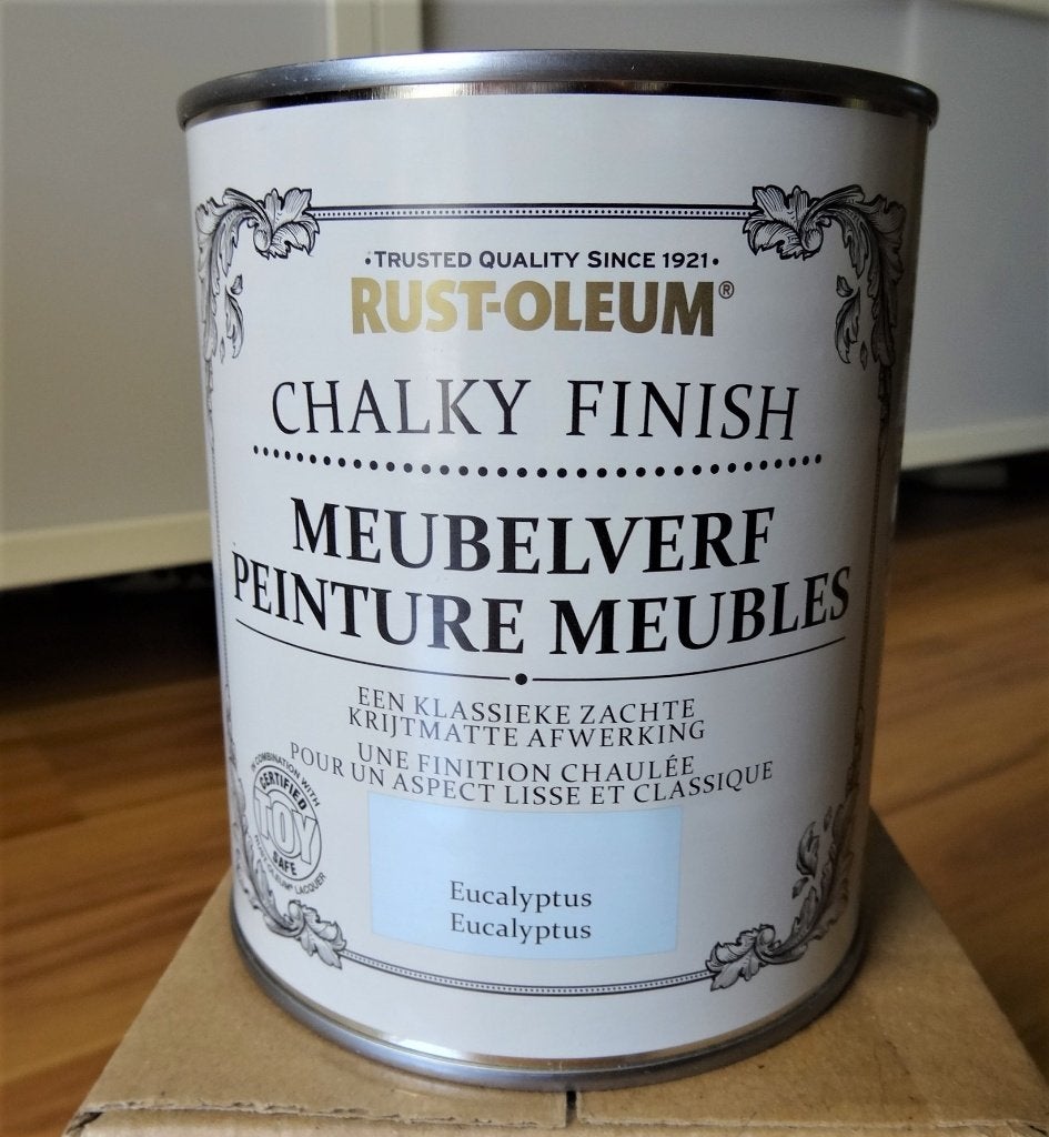 Nieuw: Rustoleum krijtverf meubelverf pastel groen 750 ml, Ophalen, Nieuw, Verf, Minder dan 5 liter