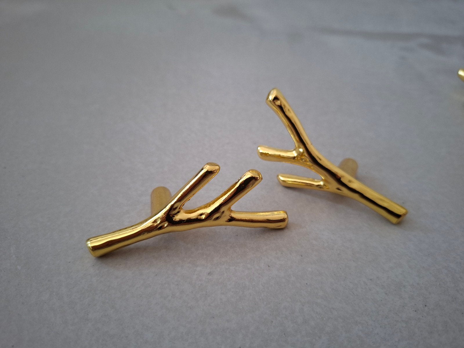 Gouden Tak Handgrepen, Ophalen of Verzenden, Zo goed als nieuw, Goud, Metaal