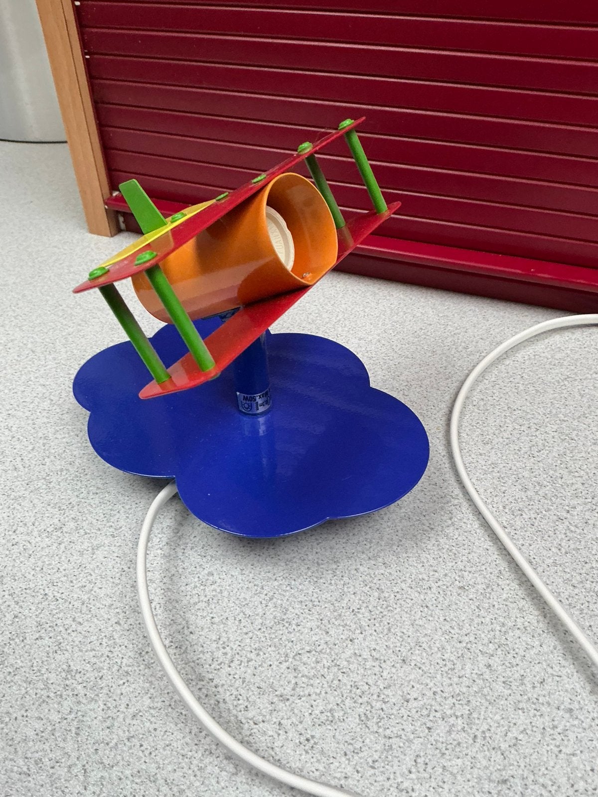 Wandlamp kinderkamer in de vorm van een vliegtuig., Ophalen of Verzenden, Zo goed als nieuw, Lamp