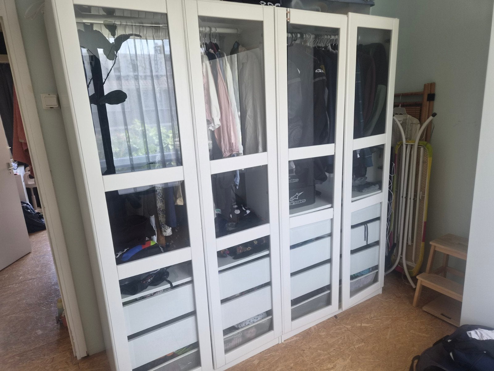 4 IKEA Pax deuren (waarvan 1 licht beschadigd), Huis en Inrichting, Kasten | Kledingkasten, Ophalen, Gebruikt, 50 tot 100 cm, Met deur(en)