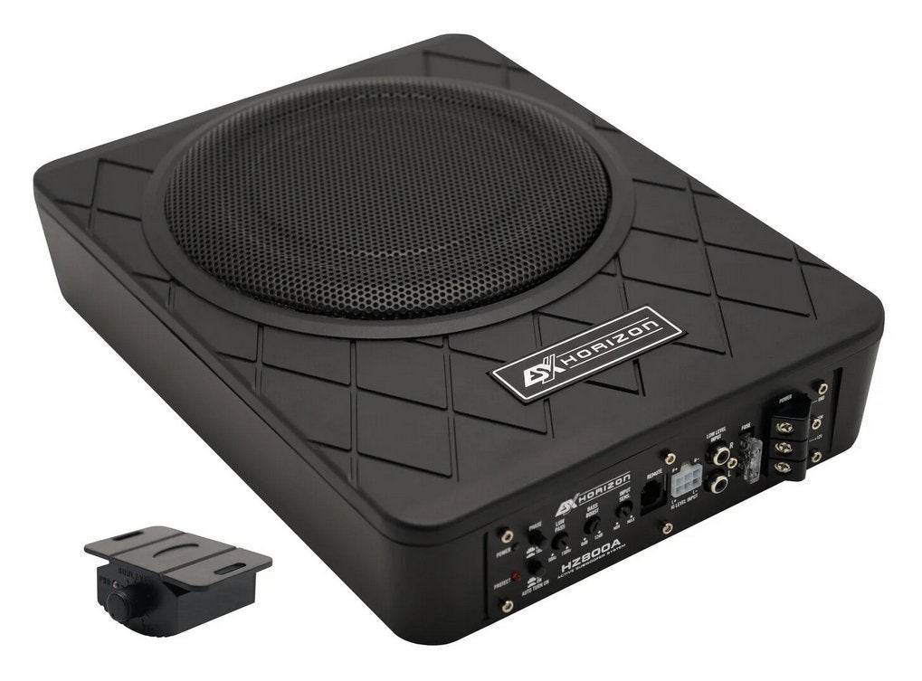 ESX Horizon HZ800A Active 8 inch underseat subwoofer, Audio Design, Nieuw, Am Breilingsweg 3, 76709 Kronau, Duitsland, Ophalen of Verzenden