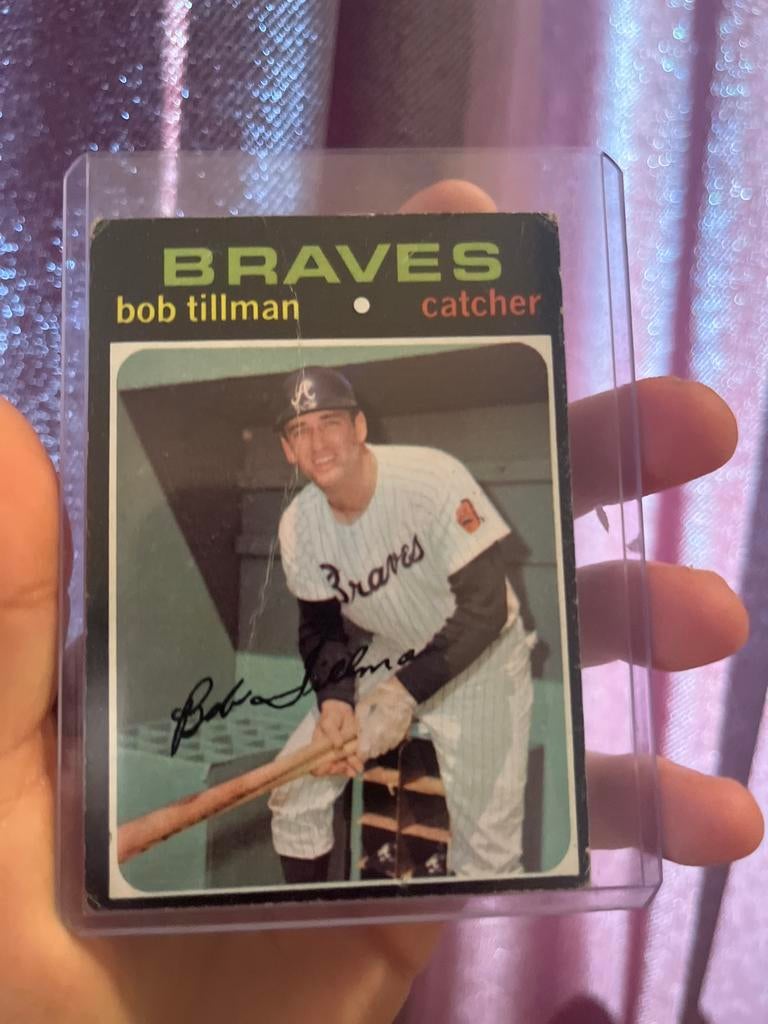 Bob Tillman Braves Catcher Honkbal Spelerskaart, Ophalen of Verzenden, Gebruikt, Buitenlandse clubs, Spelerskaart