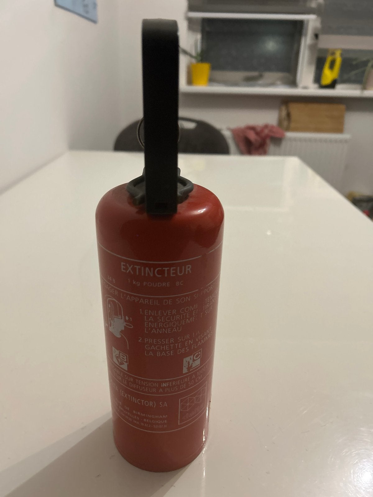 Compacte brandblusser - 1 kg poeder BC, Huis en Inrichting, Ophalen of Verzenden, Zo goed als nieuw, Brandblusser