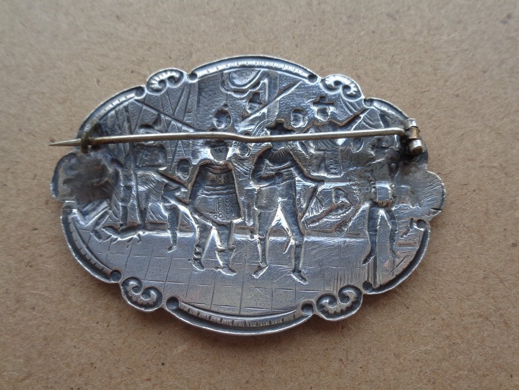 zilveren oud Hollandse broche [1128], Verzenden, Zilver, Broche