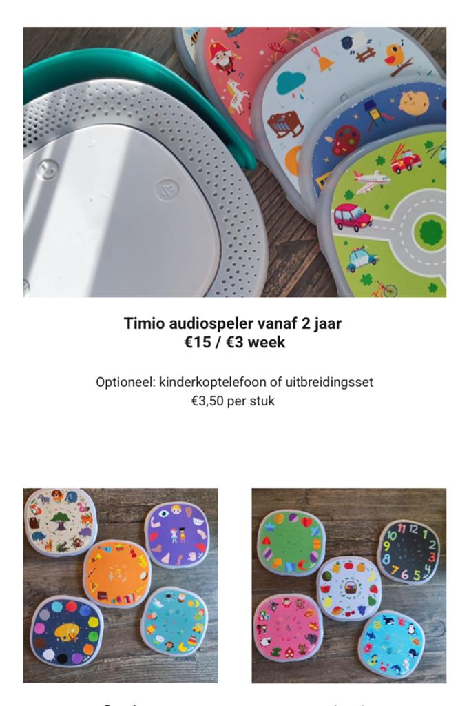 Timio audiospeler met uitbreidingssets lenen voor vakantie?, Ophalen of Verzenden, Zo goed als nieuw, Boek of Gids