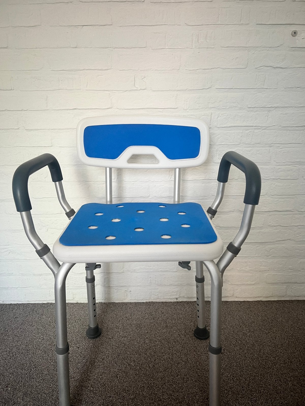 Douchestoel, antislipmat en wandsteun, Ophalen, Gebruikt
