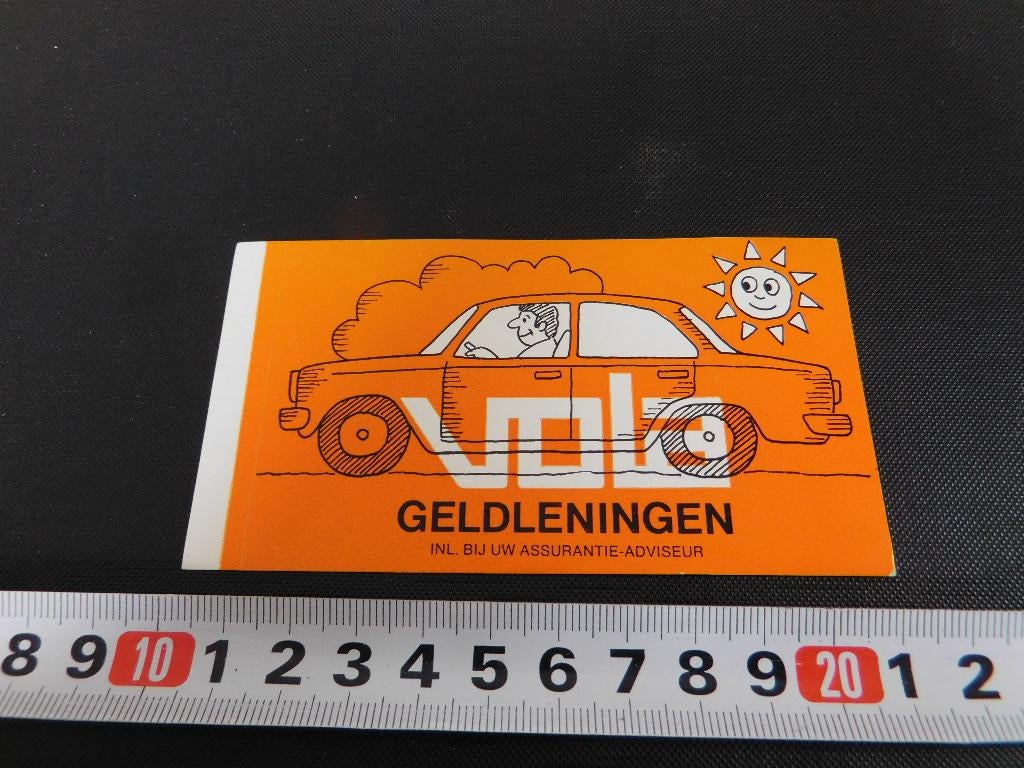 sticker VOLA Geldleningen auto GK815 *, Verzamelen, Stickers, Ophalen, Zo goed als nieuw