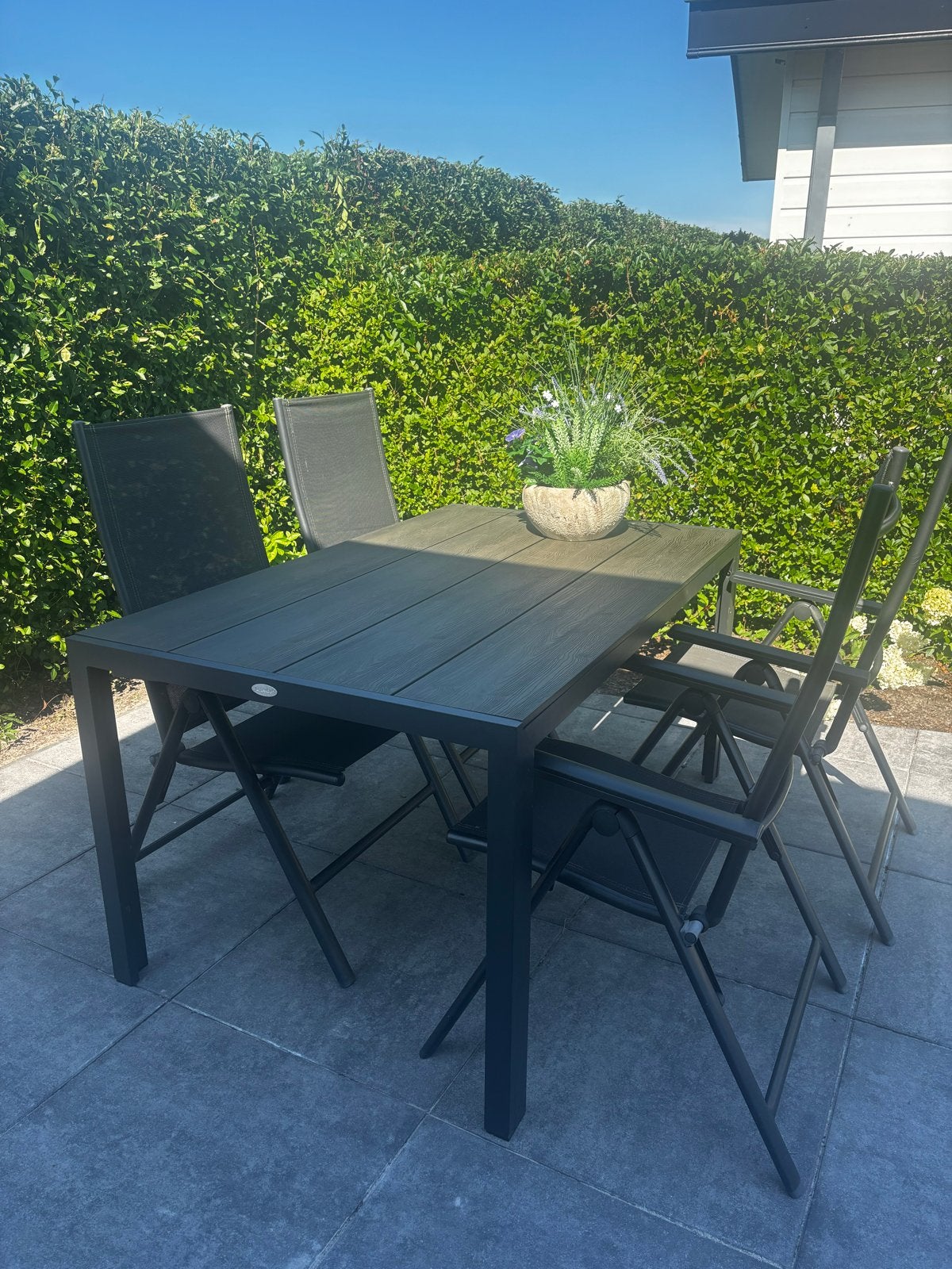 Tuinset met 4 Livarno  stoelen omgeving Alkmaar, Tuin en Terras, Tuinsets en Loungesets, Gebruikt, Tuinset, Aluminium, 4 zitplaatsen