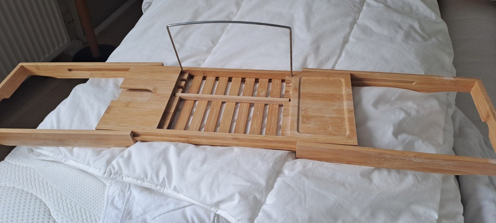 Bamboe badplank / badbrug - Zo goed als nieuw, Huis en Inrichting, Ophalen, Zo goed als nieuw, Met bad