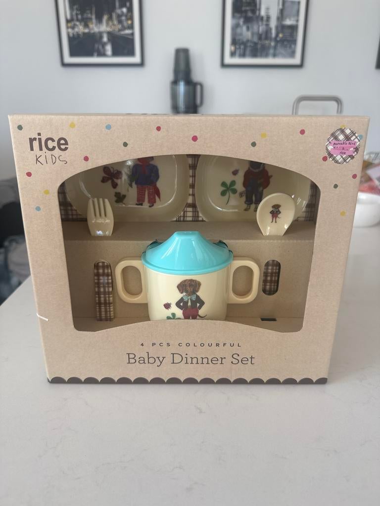 Rice Kids Baby Eetset - 4-delig Kleurrijk Servies, Ophalen of Verzenden, Nieuw, Overige typen