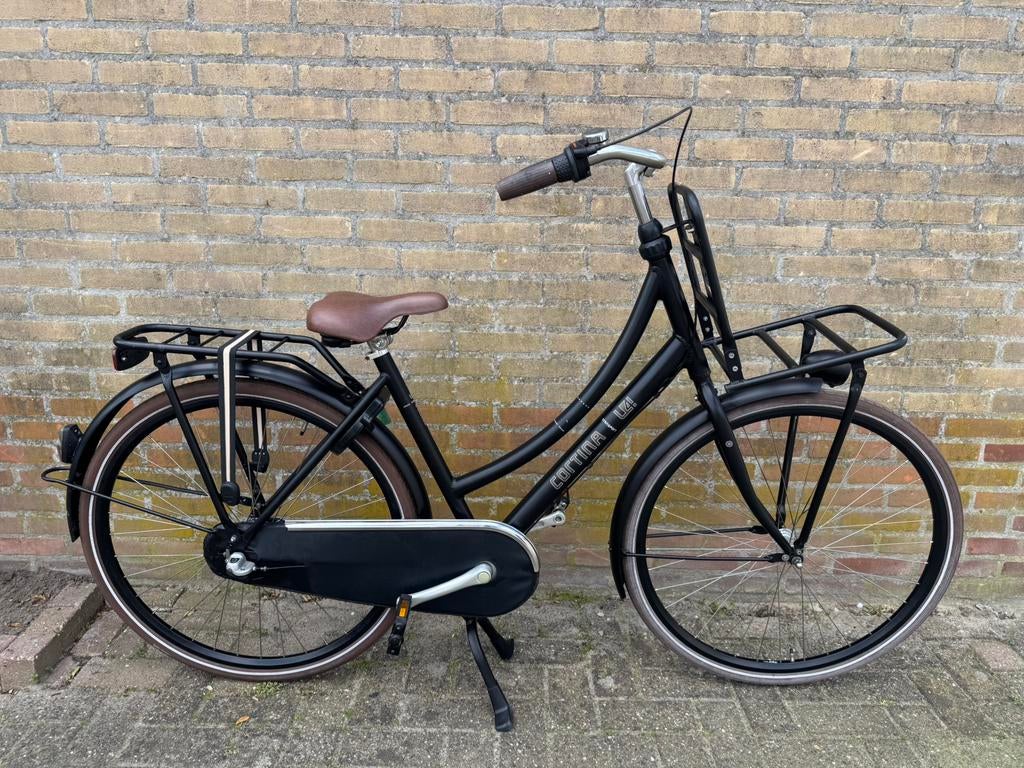 Cortina u4 transporter fiets 28 inch 50 Jett matt black, Ophalen, Terugtraprem, Versnellingen, Zo goed als nieuw