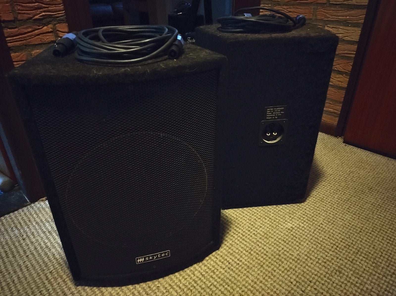 Skytec PA-speakers met kabels, Gebruikt, 120 watt of meer, Front, Rear of Stereo speakers, Ophalen