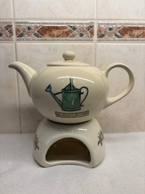 Theepot + Theelicht Gardener Friends Jet, Ophalen of Verzenden