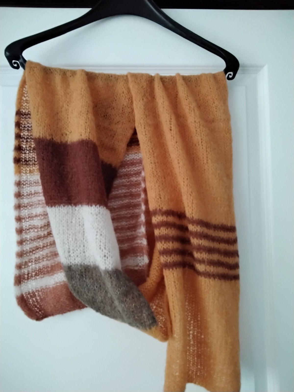 Nieuwe handgebreide sjaal zijde/alpaca, Made by me, Ophalen of Verzenden, Nieuw, Sjaal
