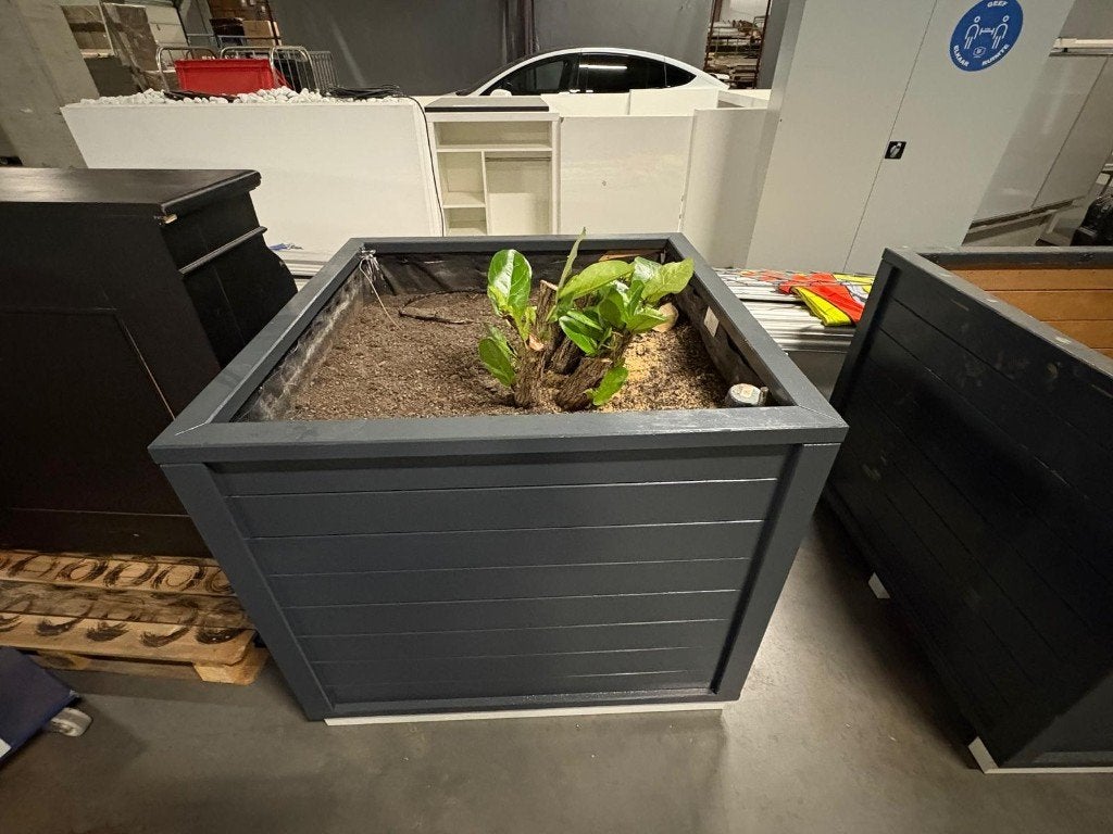 Verrijdbare plantenbakken 120x120x106 cm set van 2 €175 p.s., Ophalen, Gebruikt, 100 cm of meer, Vierkant