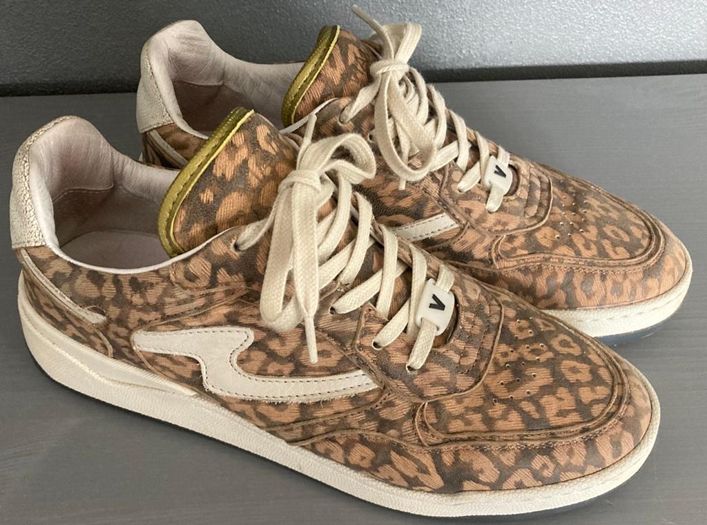 Via Vai sneakers bruin camel leopard 41, Kleding | Dames, Schoenen, Ophalen of Verzenden, Zo goed als nieuw, Bruin, Sneakers of Gympen