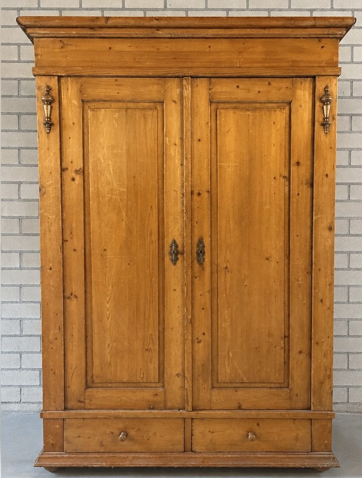Robuuste klassiek houten kast |Landelijk & vintage | 2 lades, Ophalen