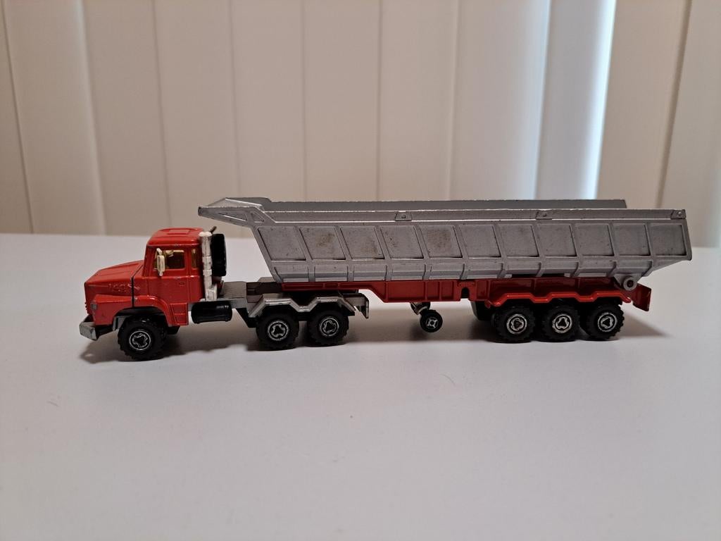 Majorette Scania 140 kipper trailer, Ophalen of Verzenden, Gebruikt