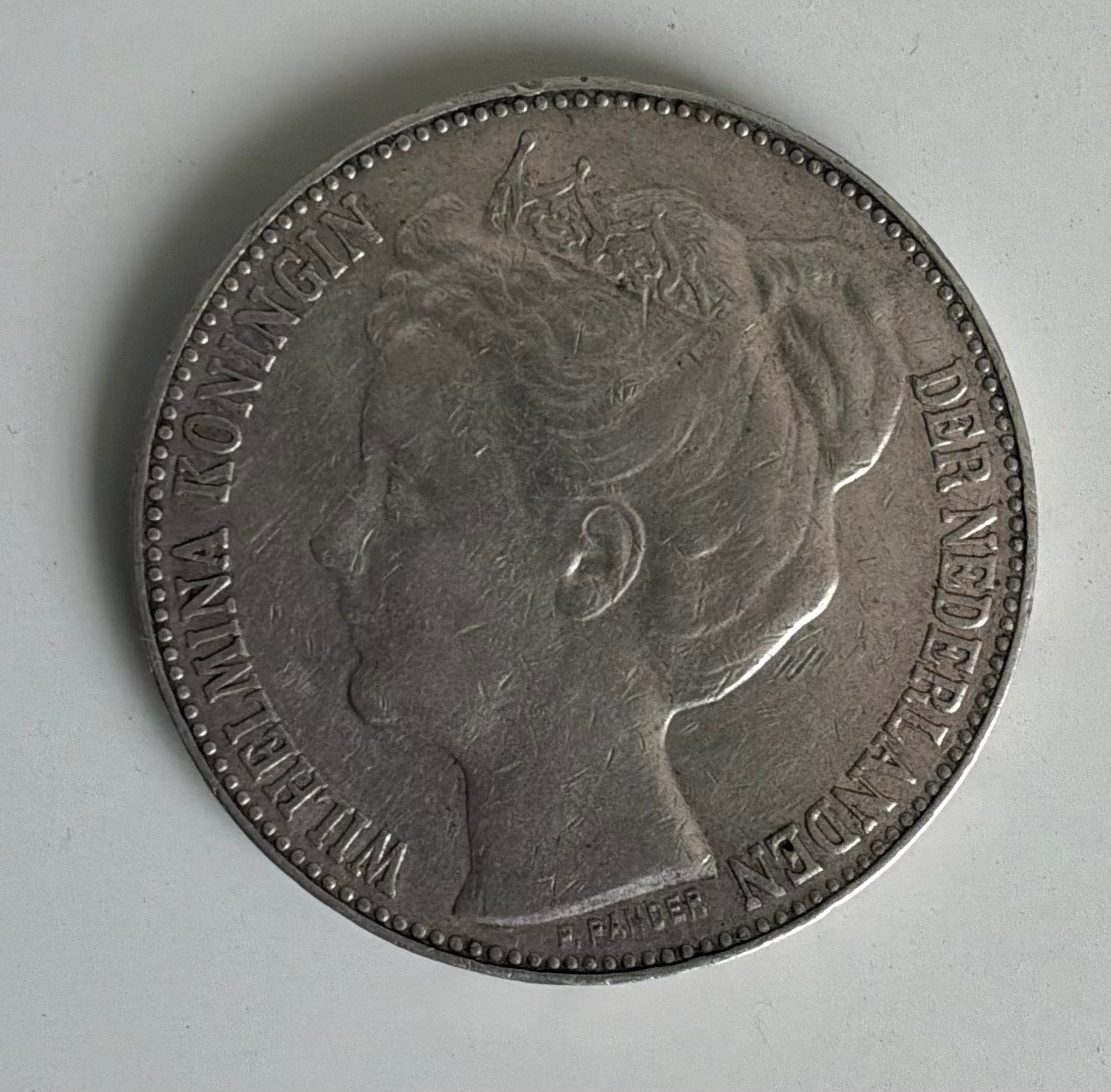 Rijksdaalder Wilhelmina 1898, Zilver, Ophalen of Verzenden, Koningin Wilhelmina, Losse munt