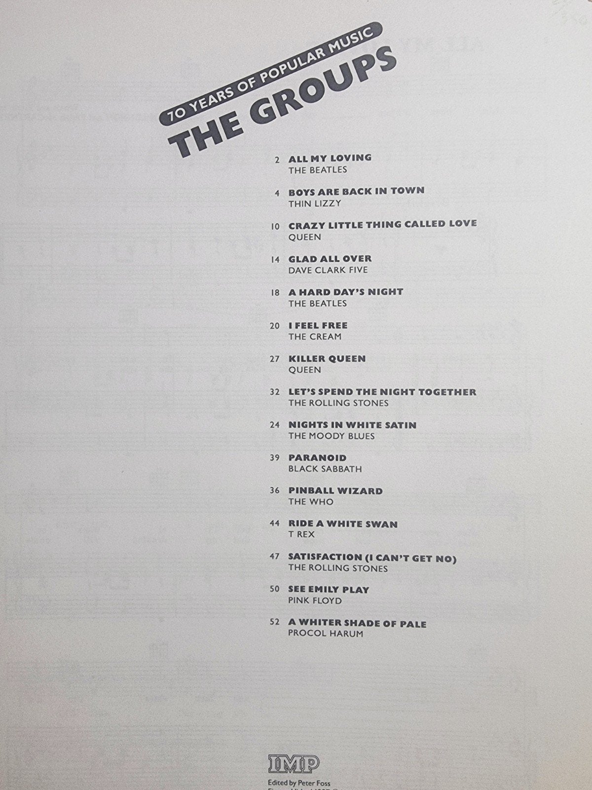 70 Years of Popular Music - The Groups Bladmuziek Art18, Gebruikt, Ophalen of Verzenden, Keyboard, Thema