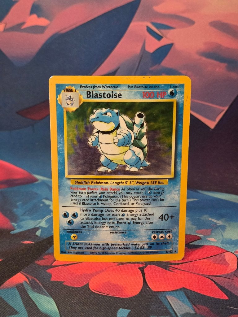 Pokémon Blastoise Holo 2/102 – Base Set Unlimited, Ophalen of Verzenden, Zo goed als nieuw