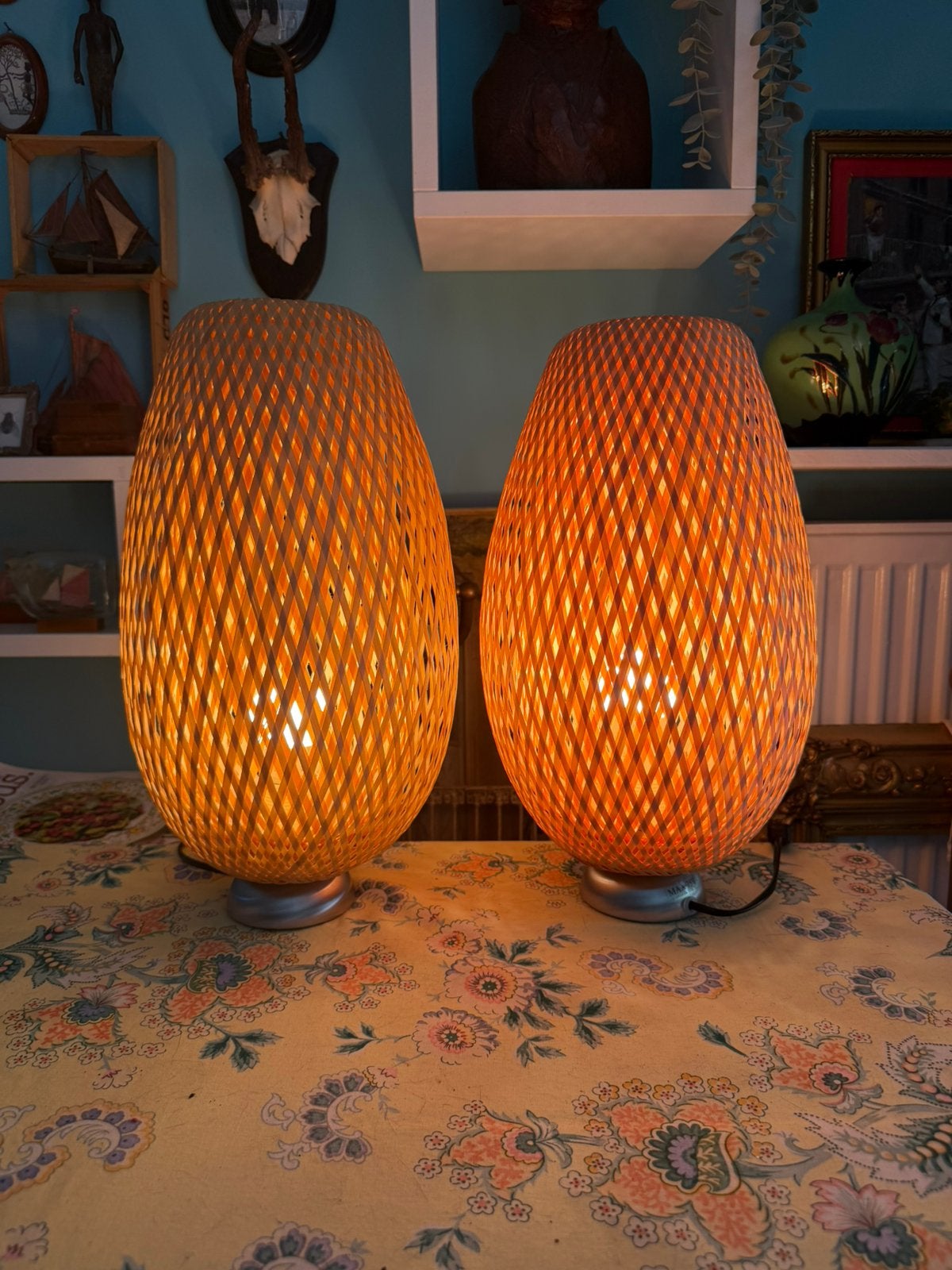 2  BÖJA Tafellamp, bamboe/handgemaakt van Ikea, Ophalen, IKEA, Handgemaakt