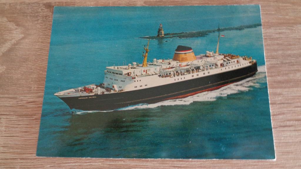 m.s. Koningin Juliana, Verzenden, Zo goed als nieuw, Kaart, Foto of Prent