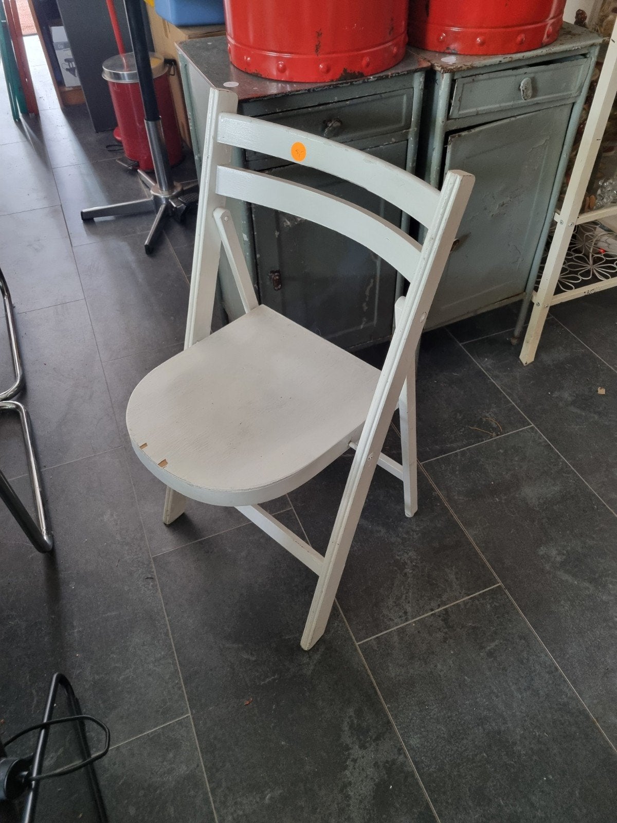 witte houten klapstoel, Ophalen, Wit, Eén