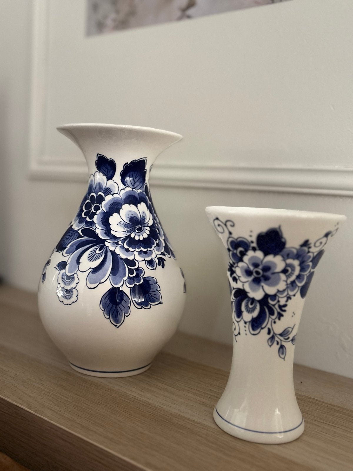 Delfts Blauw vazen set - Buikvaas en Kelkvaas, Ophalen