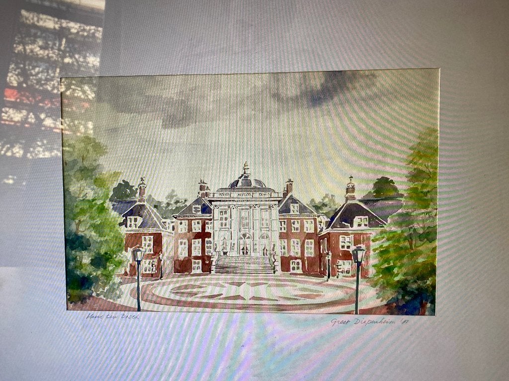 Aquarel Huis den Bosch, Antiek en Kunst, Ophalen of Verzenden