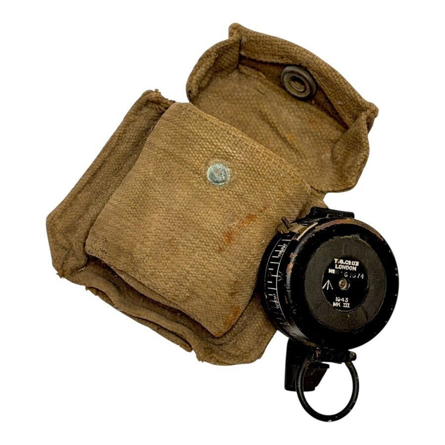 Brits WOII MKIII kompas in etui, 1943, Ophalen of Verzenden, Landmacht, Engeland