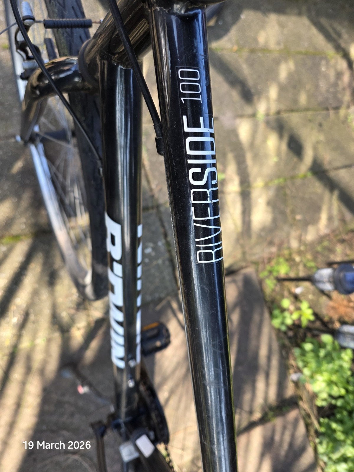 B'Twin Riverside 100 fiets - Zwart, Gebruikt, Fietsen en Brommers, Overige merken, Gebruikt, Velgrem, Versnellingen