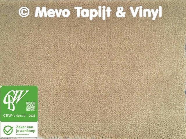 Tapijt, Gesneden pool, Beach, Lengte 3.40 x 4 mtr, Ophalen, Crème, 75 m² of meer, MeVo tapijt en vinyl