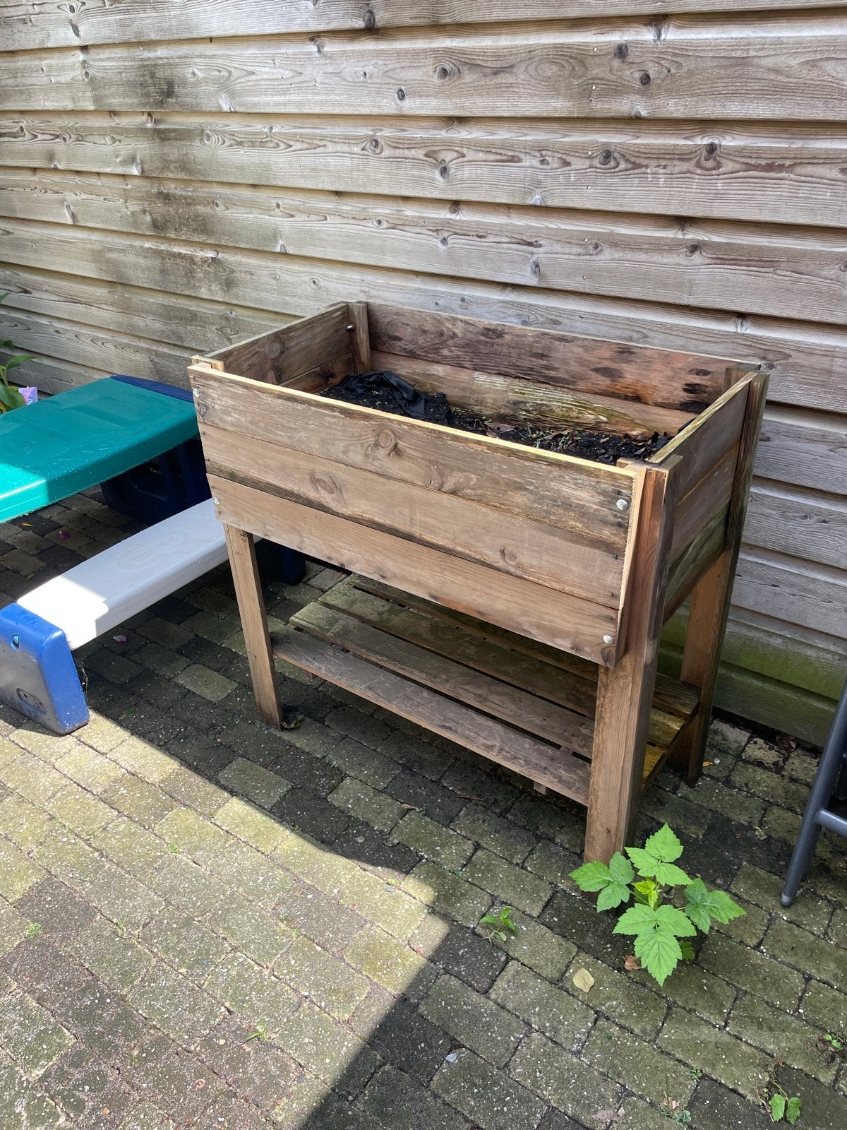Houten Plantenbak / kweekbak op Poten, Tuin en Terras, Bloembakken en Plantenbakken, Ophalen, Gebruikt, 100 cm of meer, Balkon