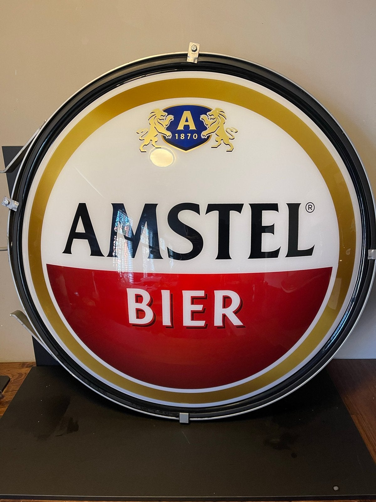 Amstel Bier buiten reclame licht in Nieuwstaat, Ophalen, Nieuw, Lichtbak of (neon) lamp