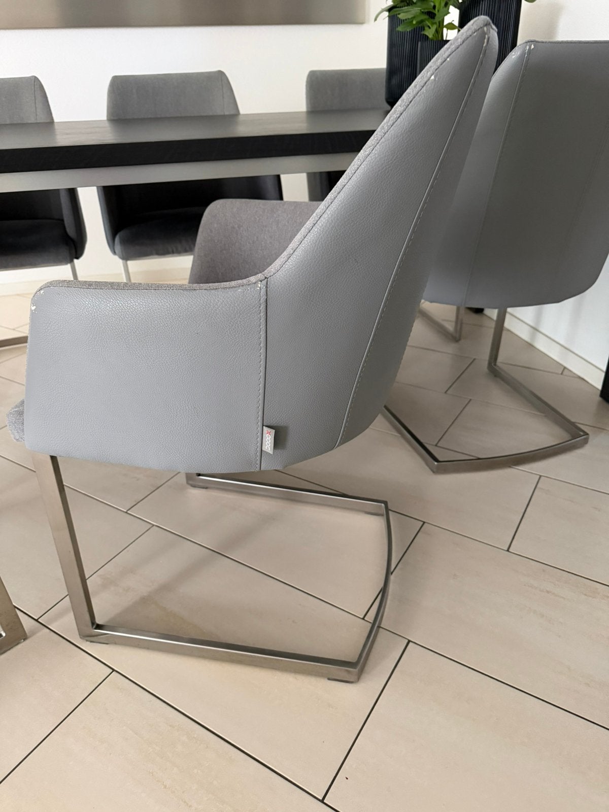 Set van 6 XOOON Giuliette eetkamerstoelen, Huis en Inrichting, Metaal, Gebruikt, Ophalen of Verzenden, Vijf, Zes of meer stoelen