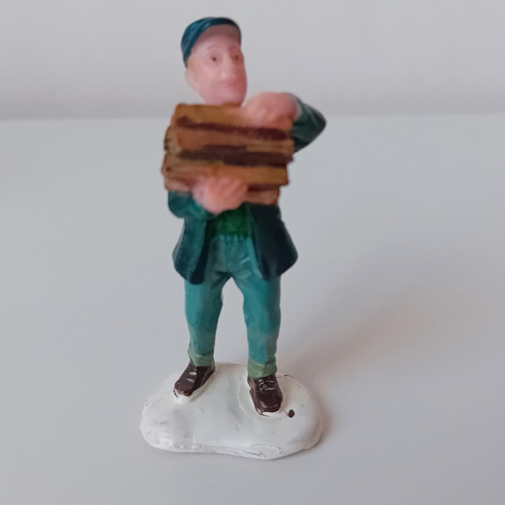 Lemax figuur hout sprokkelen voor Kerstdorp, Diversen, Kerst, Ophalen of Verzenden